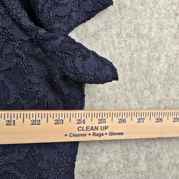 Catherines Navy Blue Womens Lace Dress 4X Nylon/Polyester Blend Short Sleeve - Picture 6 of 7